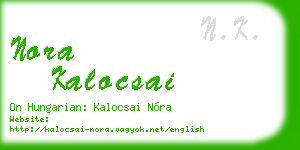 nora kalocsai business card
