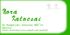 nora kalocsai business card